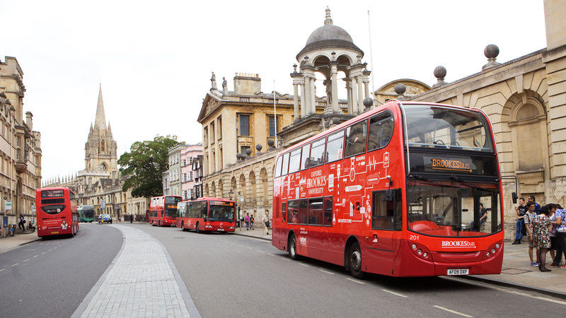 Oxford buses in city centre 